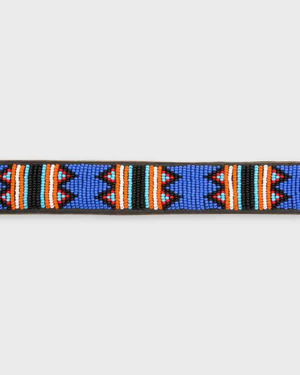 Cheap Sid Mashburn 1.25" African Beaded Belt Blue/Multi Ayo Design