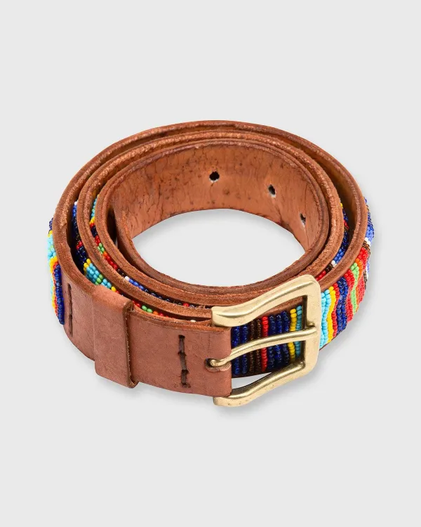 Flash Sale Sid Mashburn 1.25" African Beaded Belt Multicolor Vertical Stripe