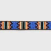 Clearance Sid Mashburn 1.25" African Beaded Belt Blue/Multi Ayo Design