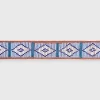 Store Sid Mashburn 1.25" African Fully Beaded Belt Sky Blue/White Triangle