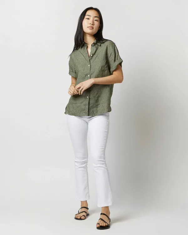 Best Ann Mashburn Agnes Shirt Eucalyptus Sahara Linen