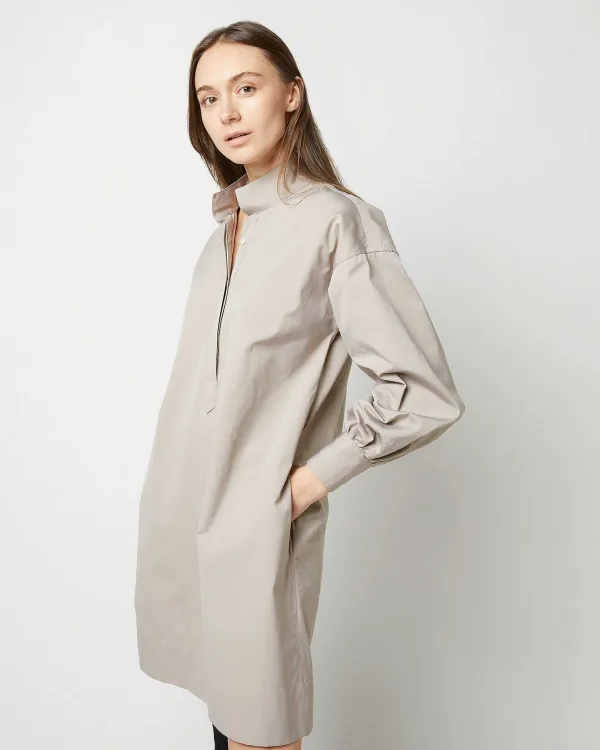 Best Sale Ann Mashburn Anaya Popover Dress Taupe Poplin