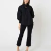 Hot Ann Mashburn Anaya Popover Shirt Black Poplin