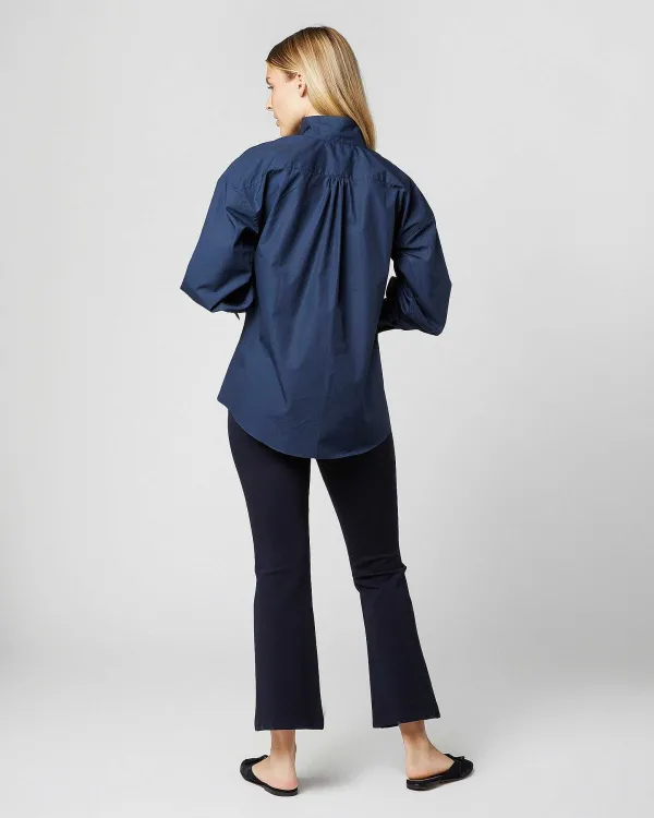 Sale Ann Mashburn Anaya Popover Shirt Navy Poplin