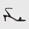 Online Ann Mashburn Ankle-Wrap Kitten Heel Black Suede