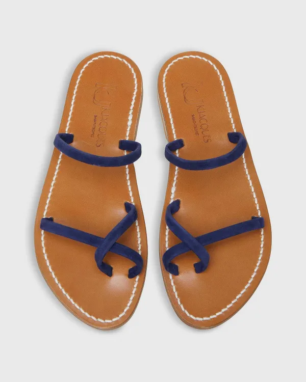 New K. Jacques Aramis Sandal Navy Suede