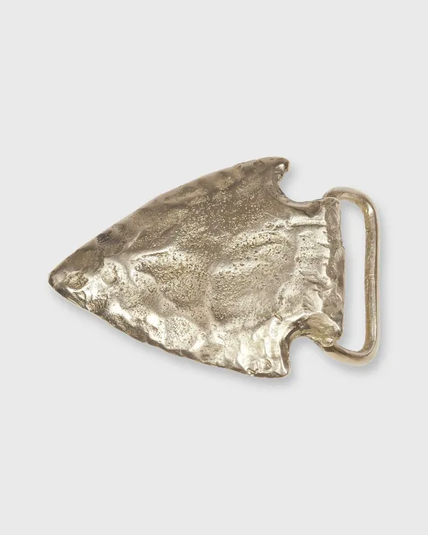 New Mashburn Arrowhead Belt Buckle Brass