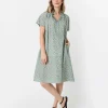 Flash Sale Ann Mashburn Atelier Volume Kami Dress Sage/Gold Floral Seersucker