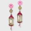 Cheap Of Rare Origin Aviary Classic Earrings Gold/Bubble Pink/Fuchsia/White