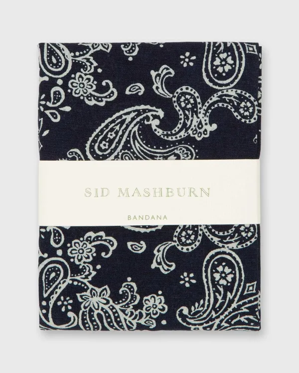 Fashion Sid Mashburn Bandana Navy Paisley