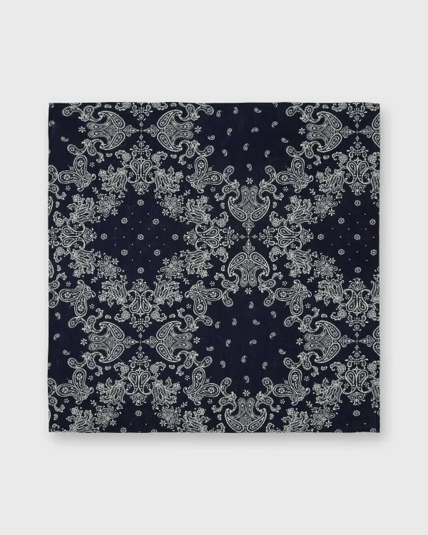 Fashion Sid Mashburn Bandana Navy Paisley