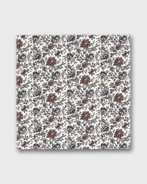 Best Sale Sid Mashburn Bandana White/Olive/Burgundy Christelle Liberty Fabric