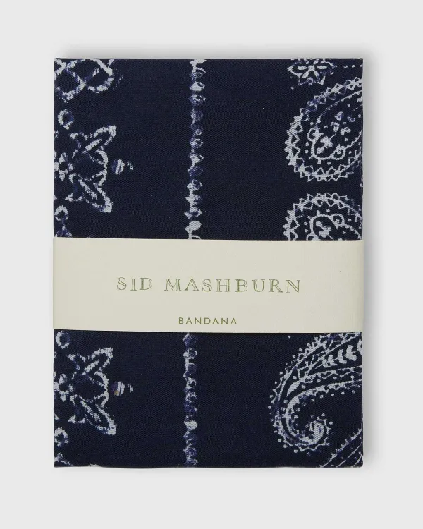 Discount Sid Mashburn Bandana In Navy Navy Paisley