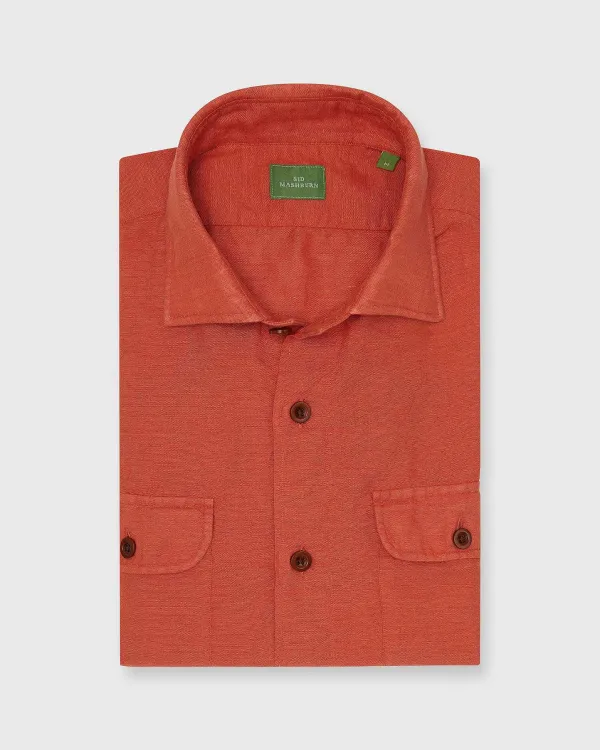 Hot Sid Mashburn Band-Hem Work Shirt Sriracha Cotolino