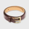 Store Sid Mashburn 1" Belt Dark Brown Calfskin