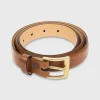 Outlet Sid Mashburn 1" Belt Medium Brown Calfskin