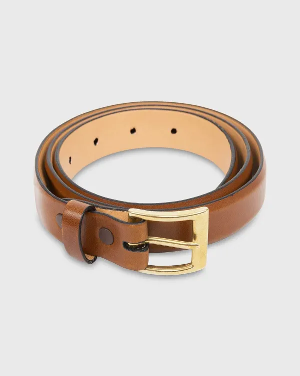 Outlet Sid Mashburn 1" Belt Medium Brown Calfskin