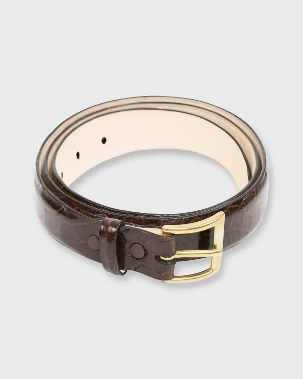 New Mashburn 1" Belt Chocolate Alligator