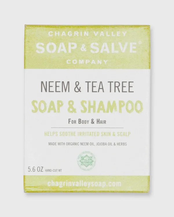 Discount Chagrin Valley Body & Hair Shampoo Bar Neem & Tea Tree