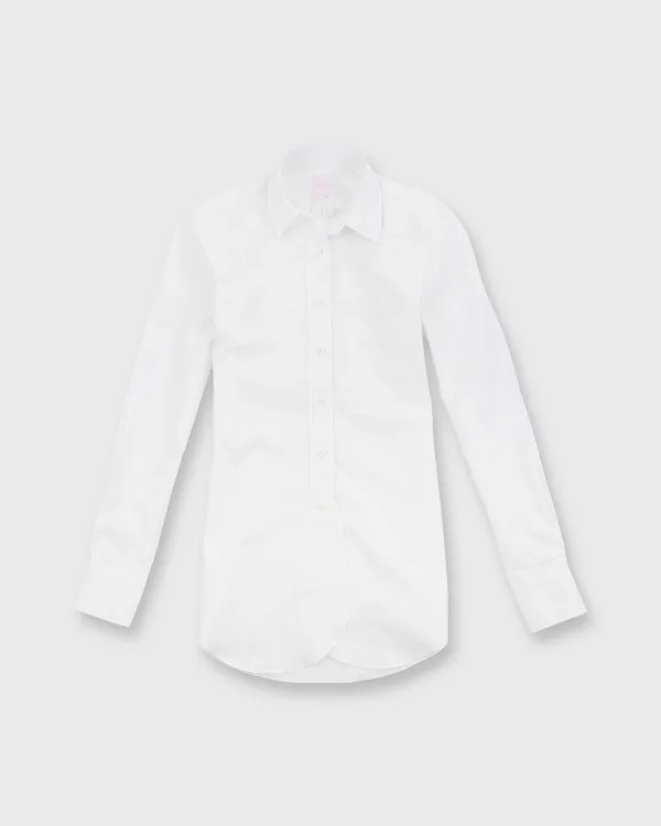 Sale Ann Mashburn Boyfriend Shirt White Poplin