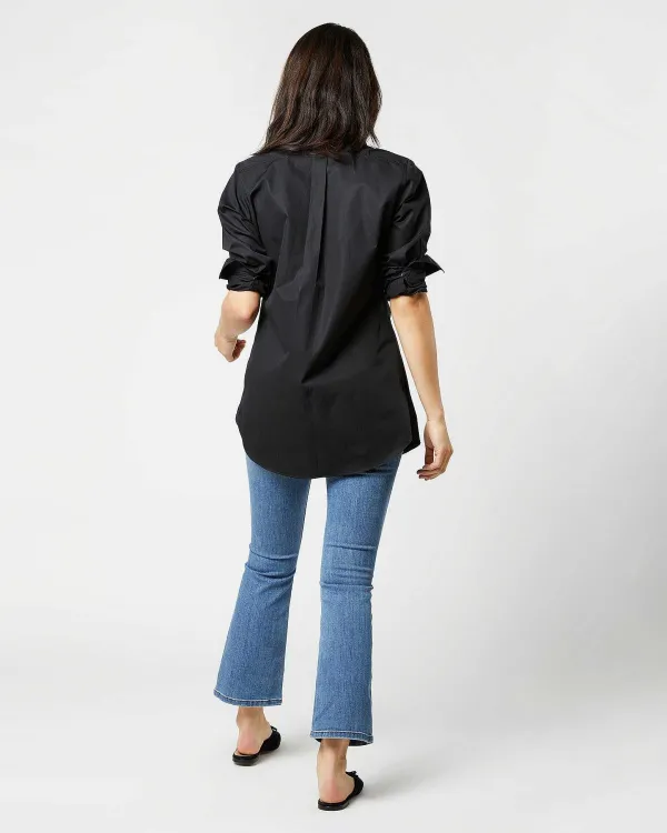 Cheap Ann Mashburn Boyfriend Shirt Black Poplin