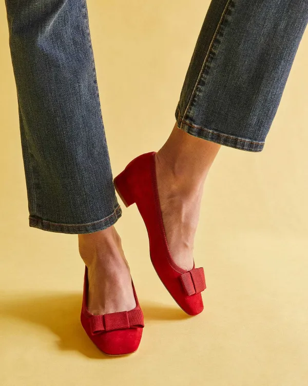 Shop Ann Mashburn Bridgette Shoe Red Suede