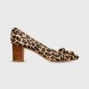 Best Sale Ann Mashburn Buckle Heel Leopard Calf Hair