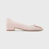 Store Ann Mashburn Buckle Shoe Pale Pink Suede