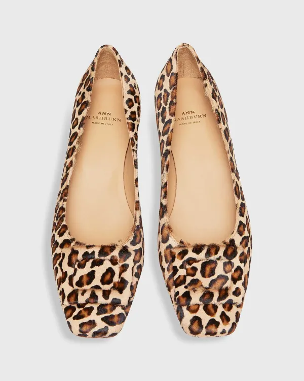 Fashion Ann Mashburn Buckle Shoe Leopard Calf Hair