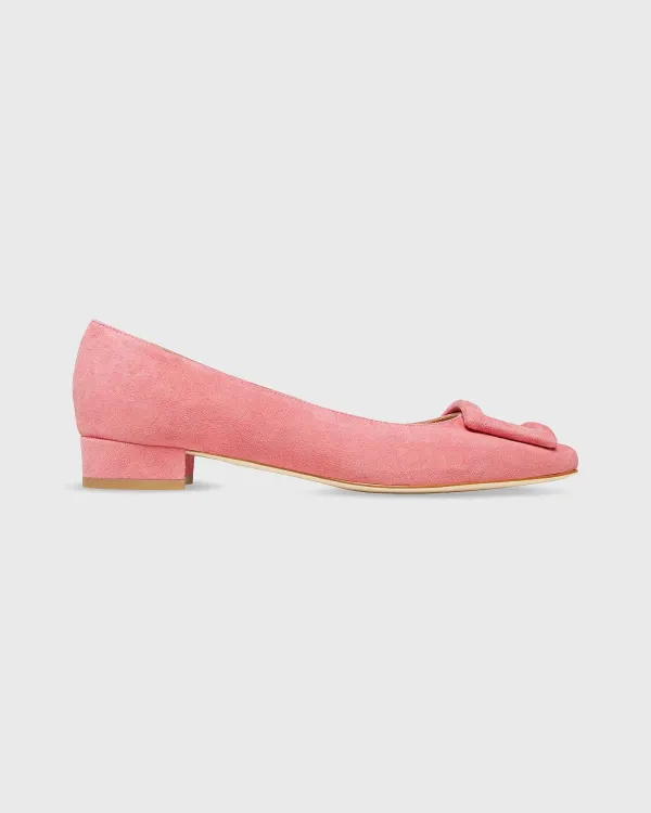 Sale Ann Mashburn Buckle Shoe Peony Suede