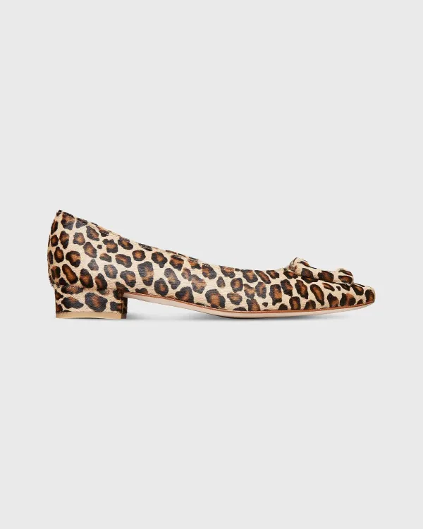 Fashion Ann Mashburn Buckle Shoe Leopard Calf Hair