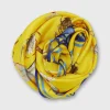 Discount ZZ Perry Art Bugs Square Scarf Meyer Lemon Yellow