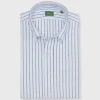 Flash Sale Sid Mashburn Button-Down Sport Shirt Sky/Navy Stripe Oxford