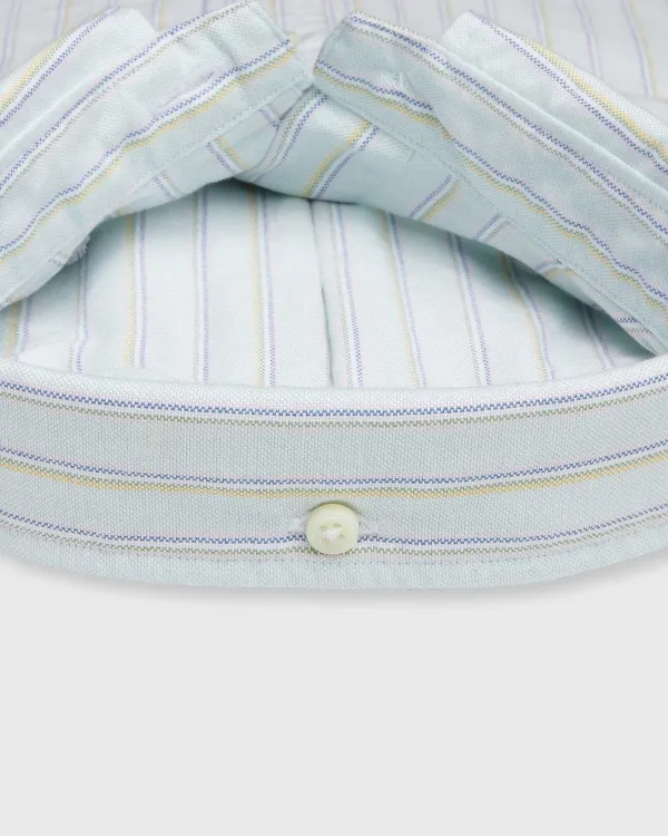 Shop Sid Mashburn Button-Down Sport Shirt Lovat Multi Stripe Oxford