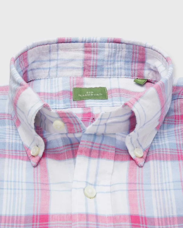 Cheap Sid Mashburn Button-Down Sport Shirt Pink/Blue/White Madras