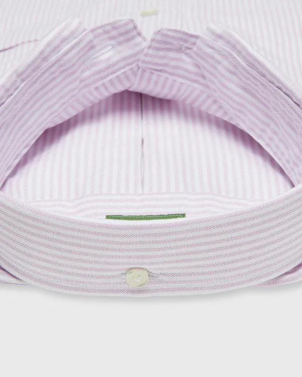 New Sid Mashburn Button-Down Sport Shirt Light Pink University Stripe Oxford