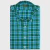 Online Sid Mashburn Button-Down Sport Shirt Aqua/Grass Plaid Chambray