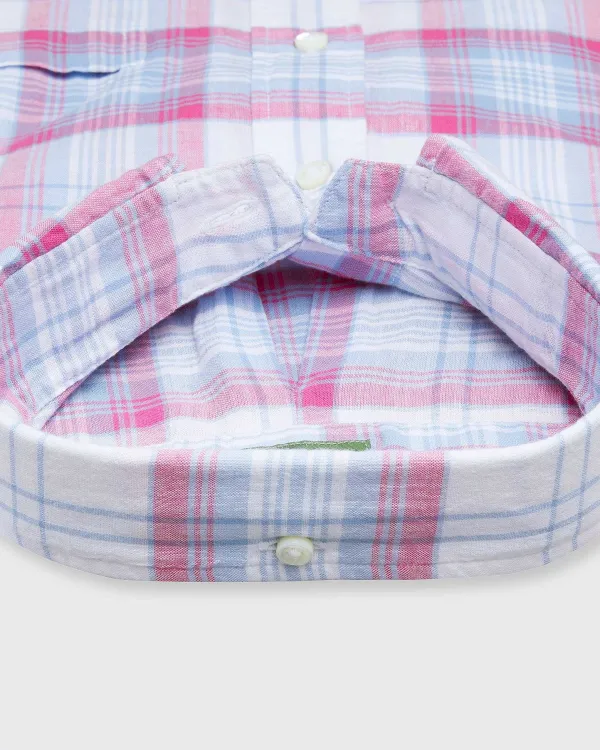 Cheap Sid Mashburn Button-Down Sport Shirt Pink/Blue/White Madras