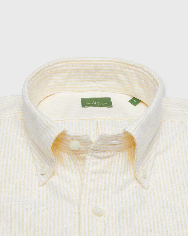 Sale Sid Mashburn Button-Down Sport Shirt Yellow University Stripe Oxford