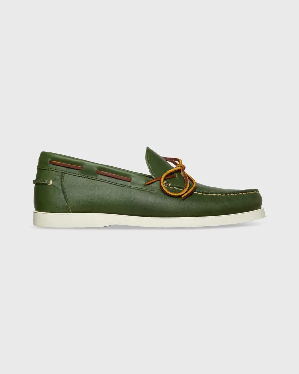 Flash Sale Sid Mashburn Camp Moccasin Bottle Green Leather