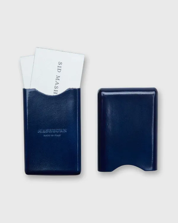 Discount Mashburn Card Case Navy Leather