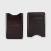 Best Mashburn Card Case Dark Brown Leather