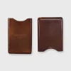 Clearance Mashburn Card Case Papaya Leather