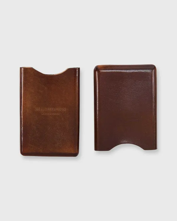 Clearance Mashburn Card Case Papaya Leather