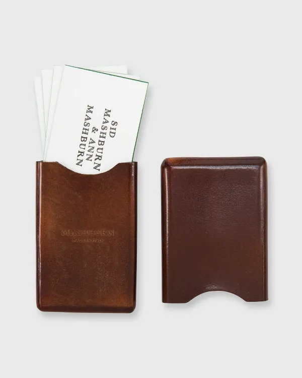 Clearance Mashburn Card Case Papaya Leather