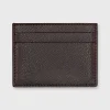 Store Ann Mashburn Card Holder Dark Chocolate Leather