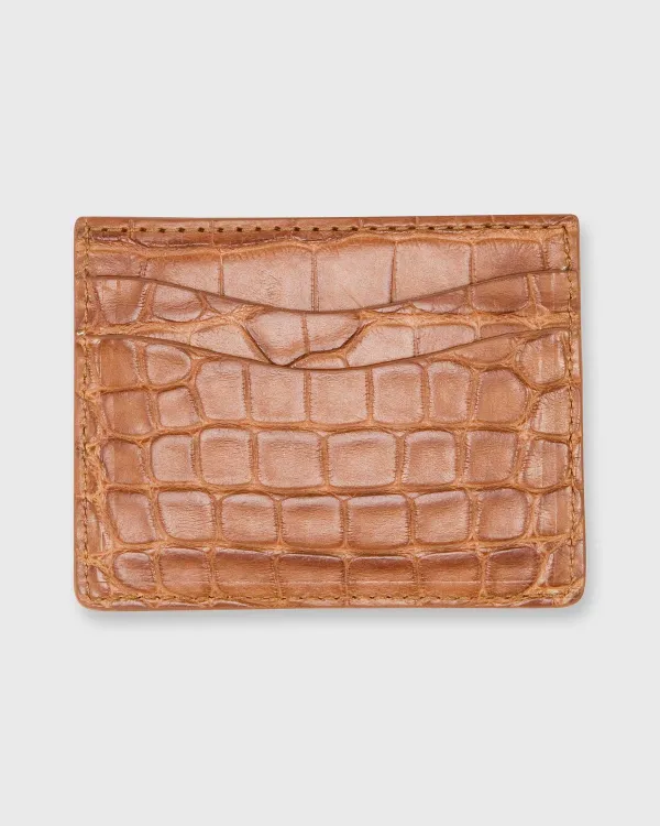 Best Sale Sid Mashburn Card Holder Cognac Matte Alligator