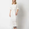 Store Ann Mashburn Carmen Ruffle Dress White Border Eyelet