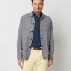 Hot Sid Mashburn Chore Jacket Navy/White Houndstooth Hopsack