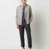 Shop Sid Mashburn Chore Jacket Hazel/White Herringbone Linen